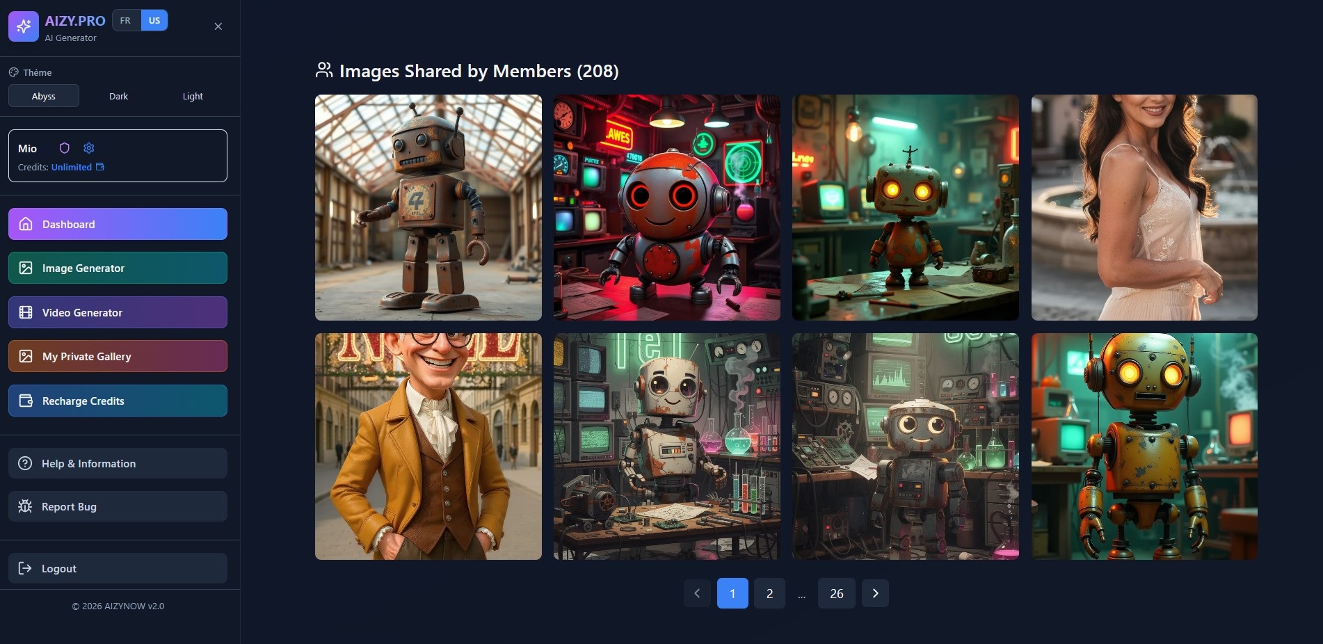 Aperçu de la nouvelle interface AIZY.PRO